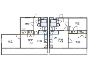 レオパレス翼IIIの物件間取画像